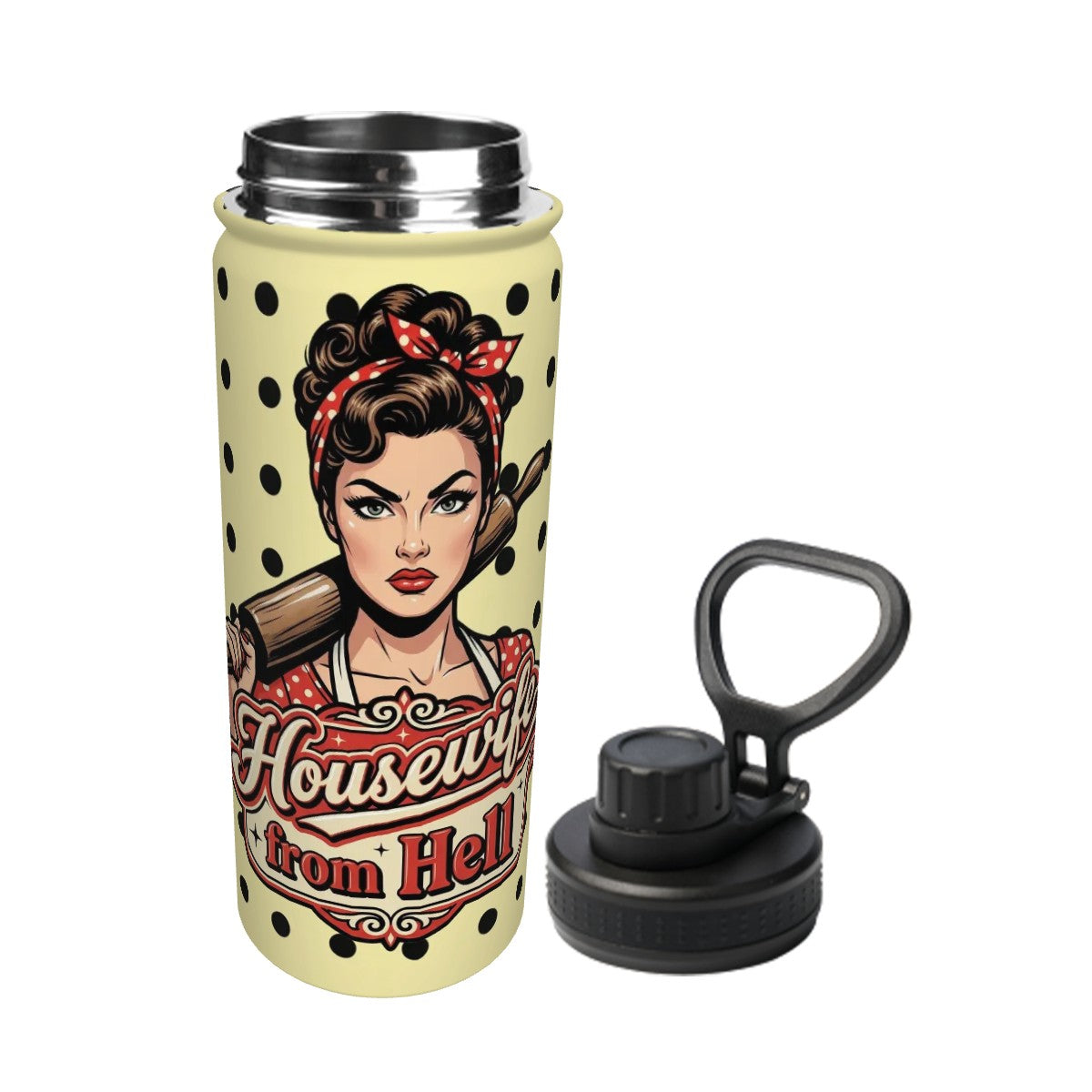 50s Retro Insulated Water Bottle (18oz)