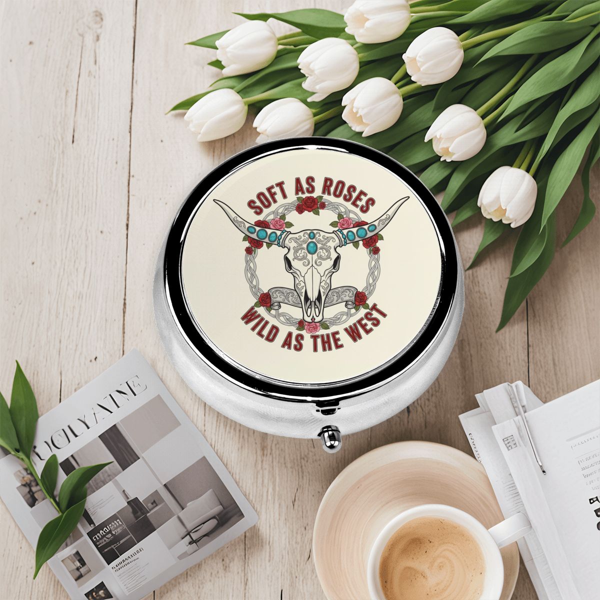 Western Pocket Pill Case – Soft as Roses