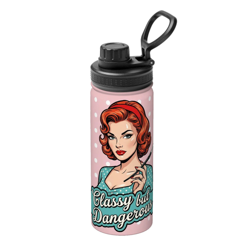 50s Retro Insulated Water Bottle (18oz)