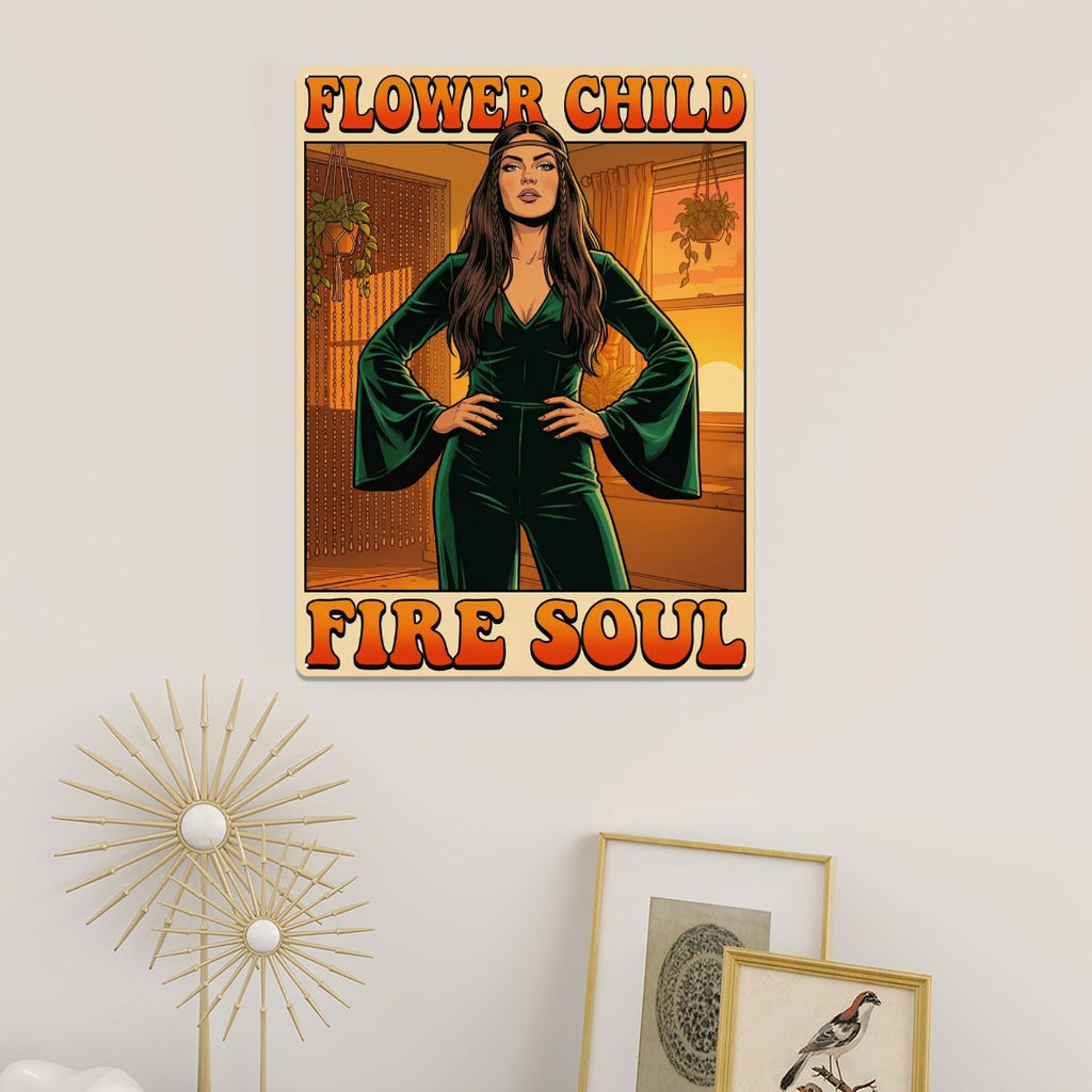 70s Retro Metal Tin Sign  16"x12" (Vertical)