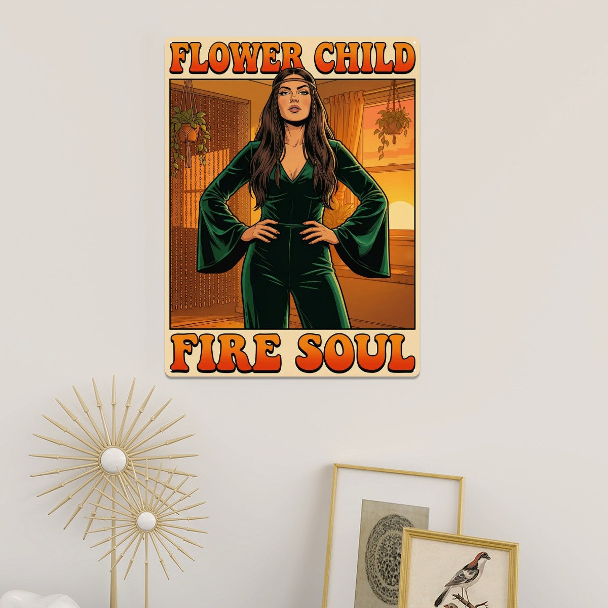 70s Retro Metal Tin Sign  16"x12" (Vertical)