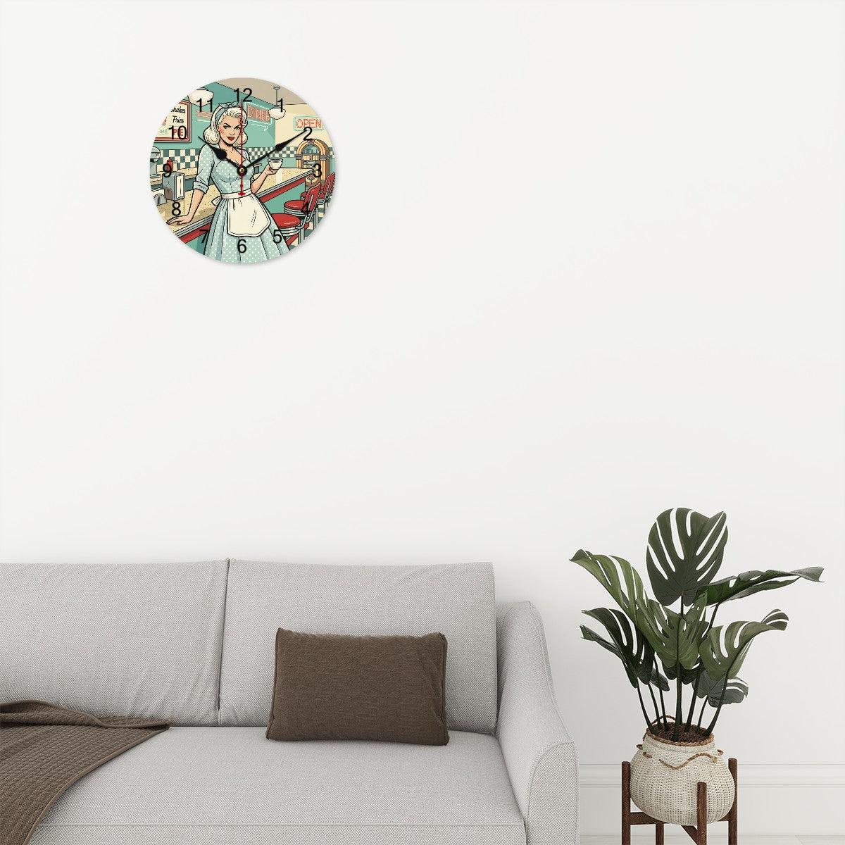 50s Retro Wall Clock