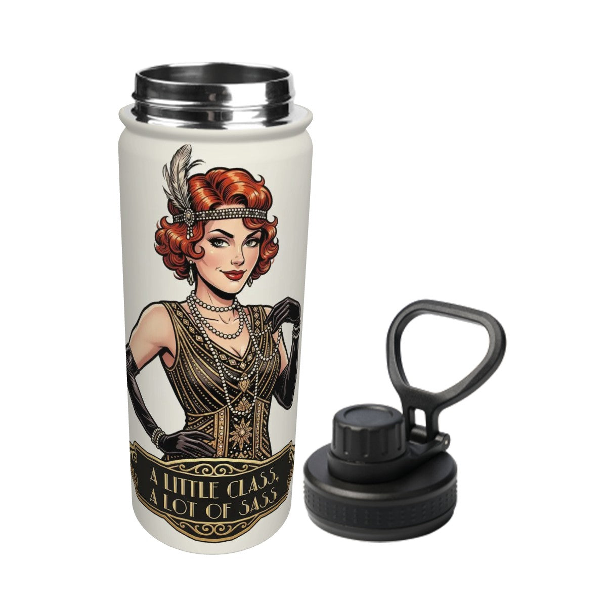 20s Vintage Insulated Water Bottle (18oz)