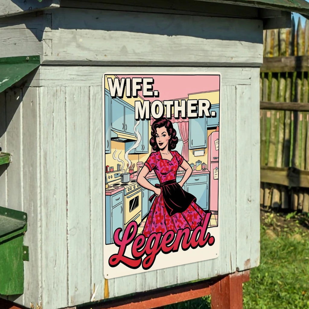 50s Retro Metal Tin Sign 16"x12" (Vertical)