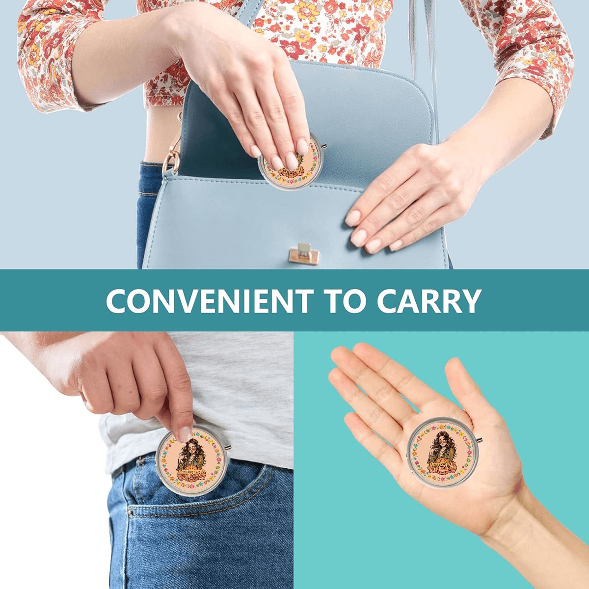 70s Retro Pocket Pill Case