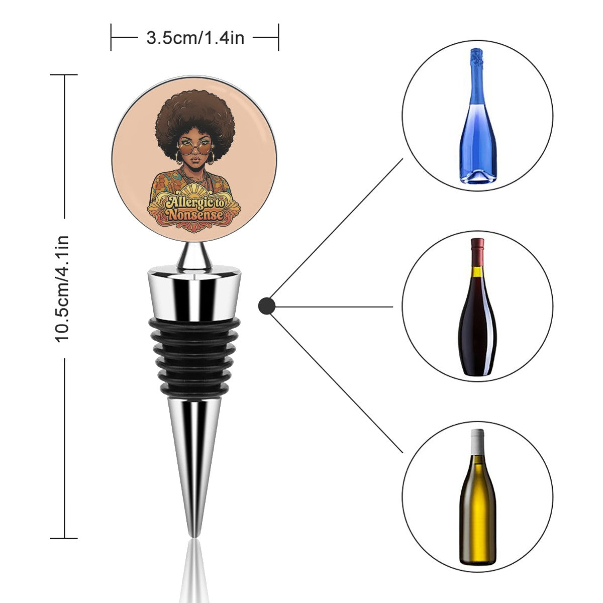 70s Retro Wine Bottle Stopper