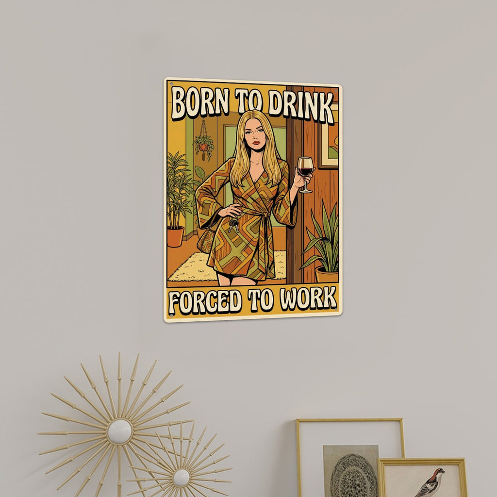 70s Retro Metal Tin Sign  16"x12" (Vertical)
