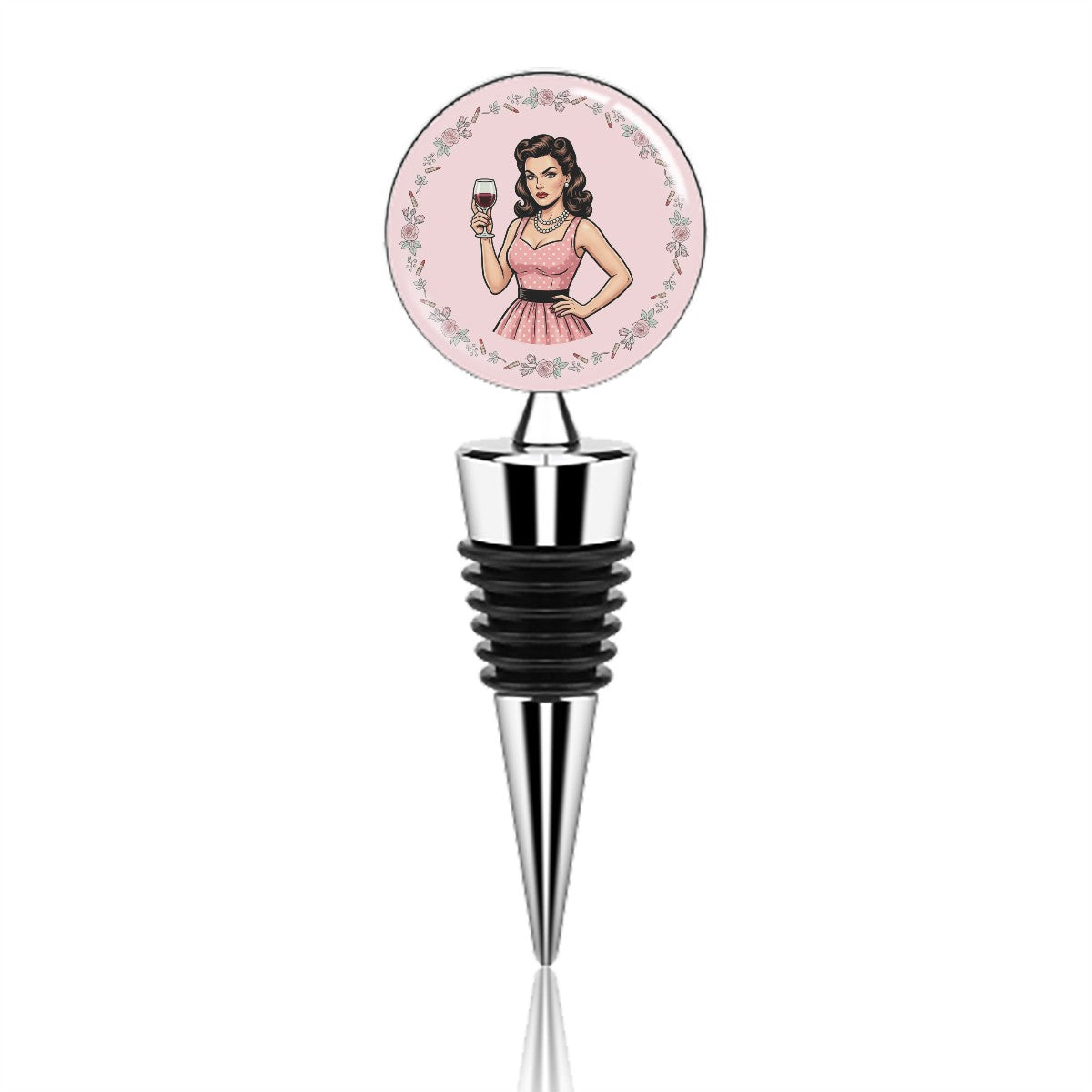 50s Retro Wine Bottle Stopper – Reusable Wine Saver