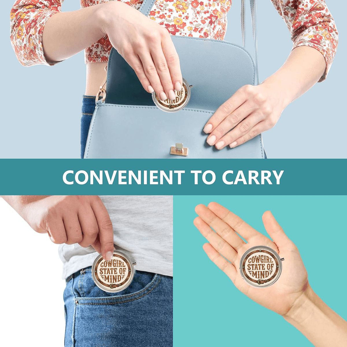 Western Pocket Pill Case – Cowgirl State Of Mind