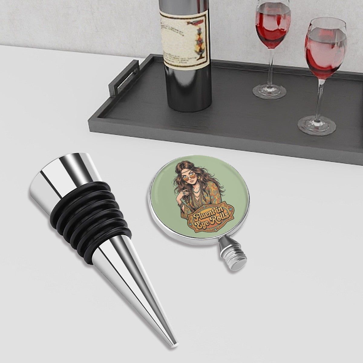 70s Retro Wine Bottle Stopper