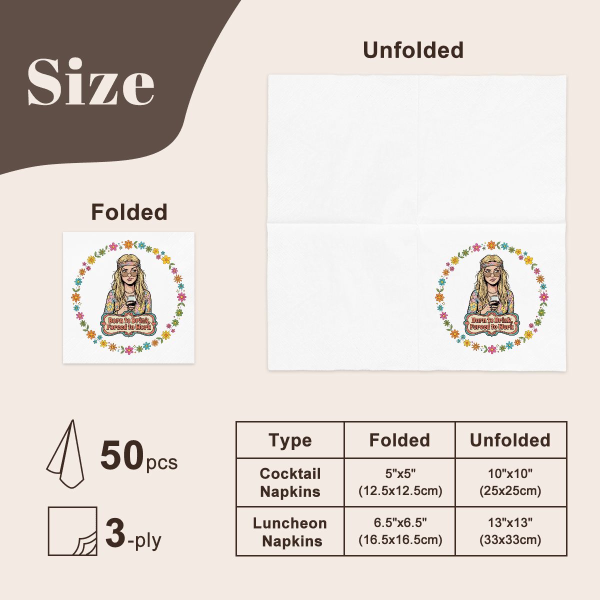 70s Retro Paper Napkins