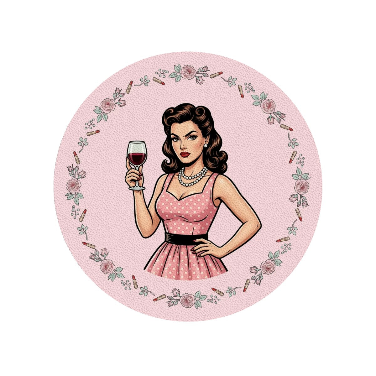 50s Retro Drink Coasters – 6 Pack Vintage Style Table Coasters