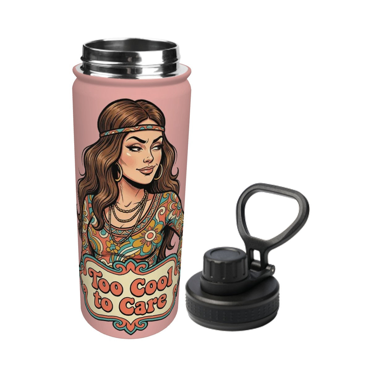 70s Retro Insulated Water Bottle (18oz)