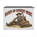 Raised On Country Music Cowgirl Travel Makeup Pouch