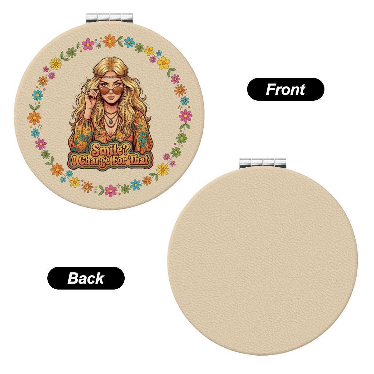 70s Retro Compact Pocket Mirror