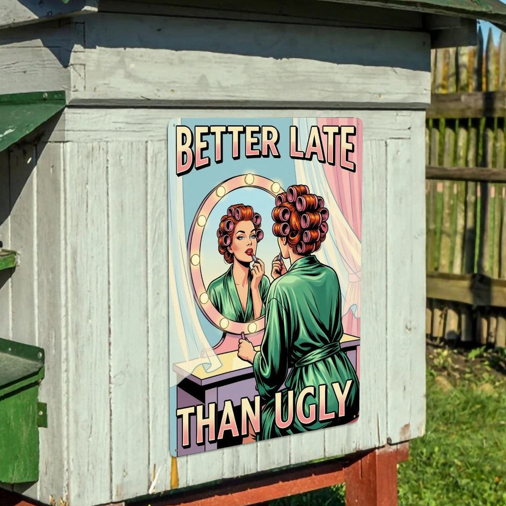 50s Retro Metal Tin Sign 16"x12" (Vertical)