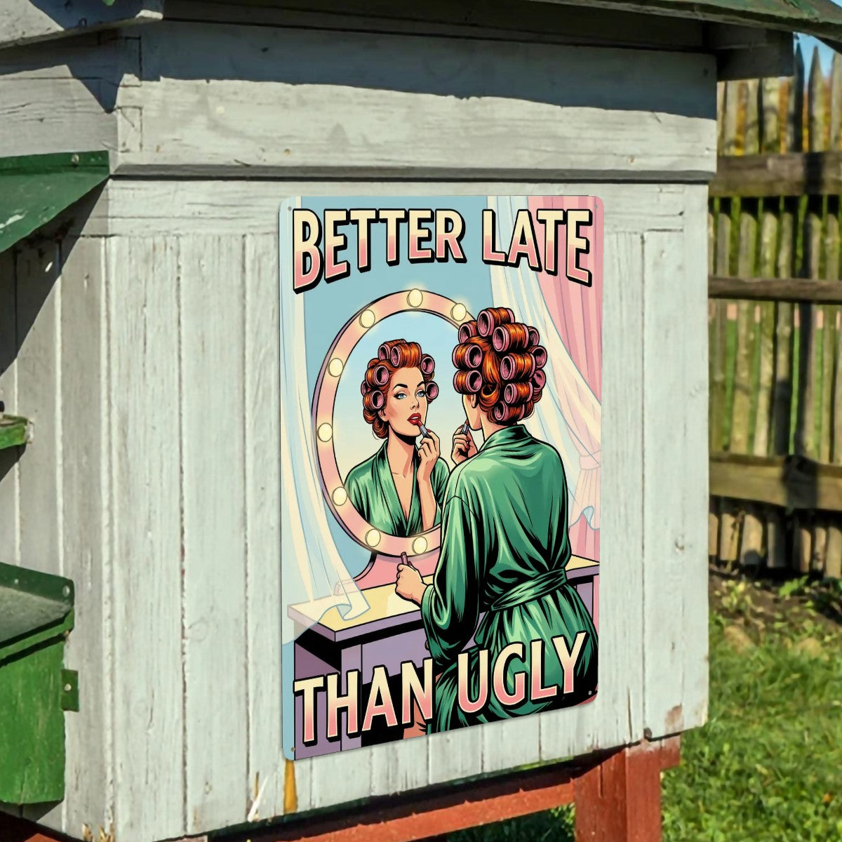 50s Retro Metal Tin Sign 16"x12" (Vertical)