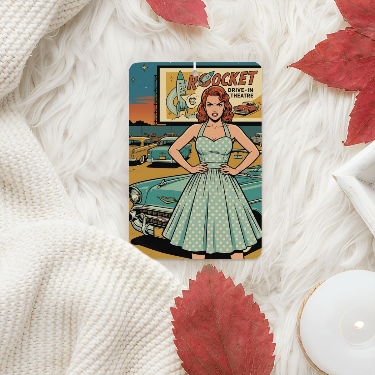 50s Retro Car Air Freshener Card (1pc)