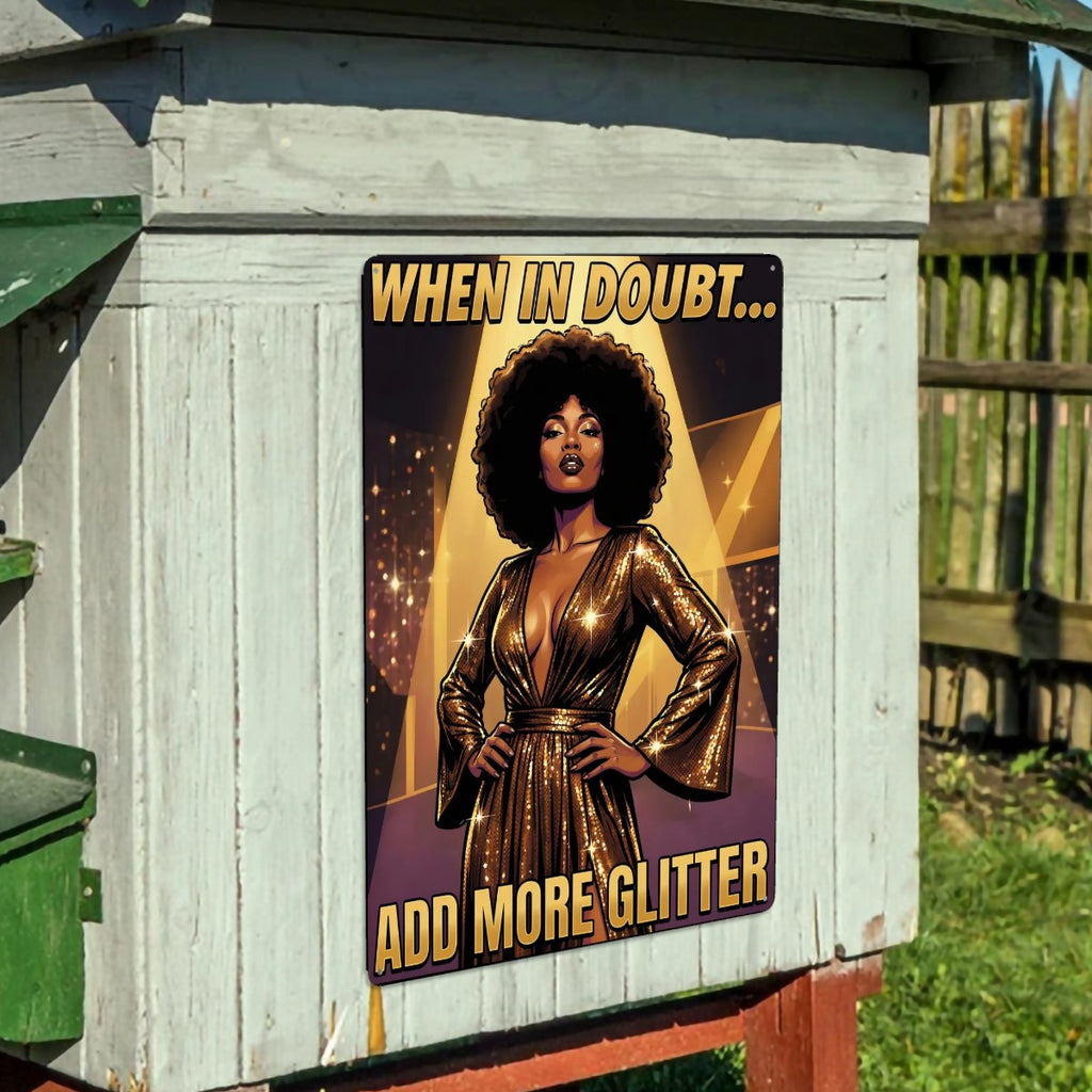 70s Retro Metal Tin Sign  16"x12" (Vertical)