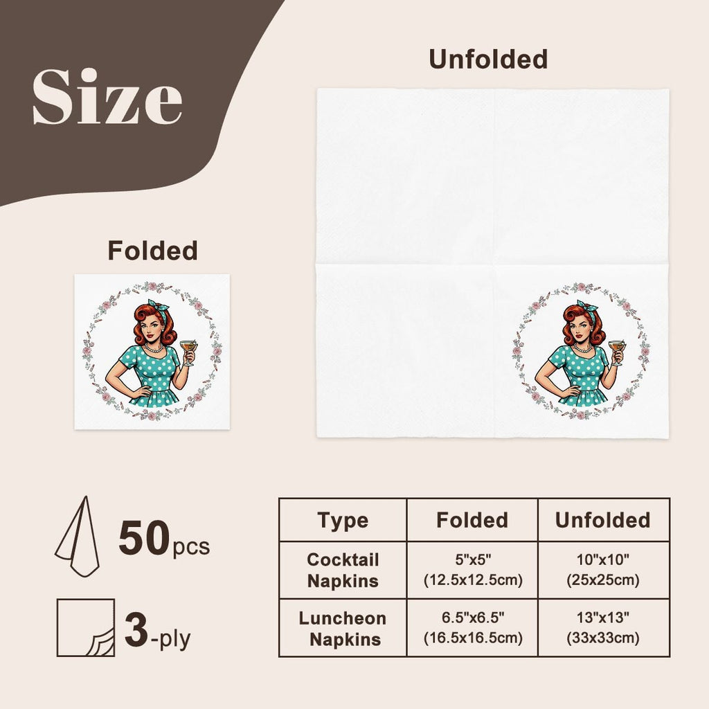 50s Retro Paper Napkins