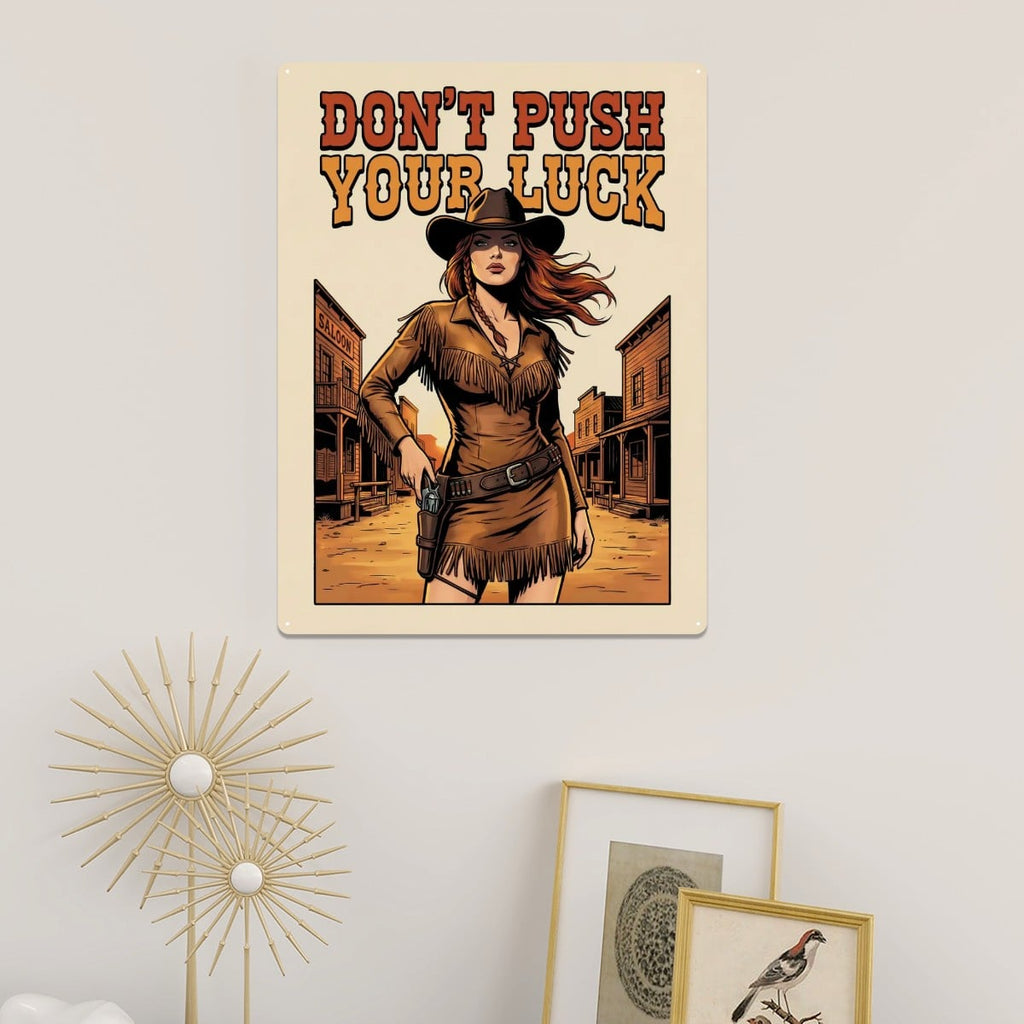 Western Metal Tin Sign 16"x12" (Vertical)