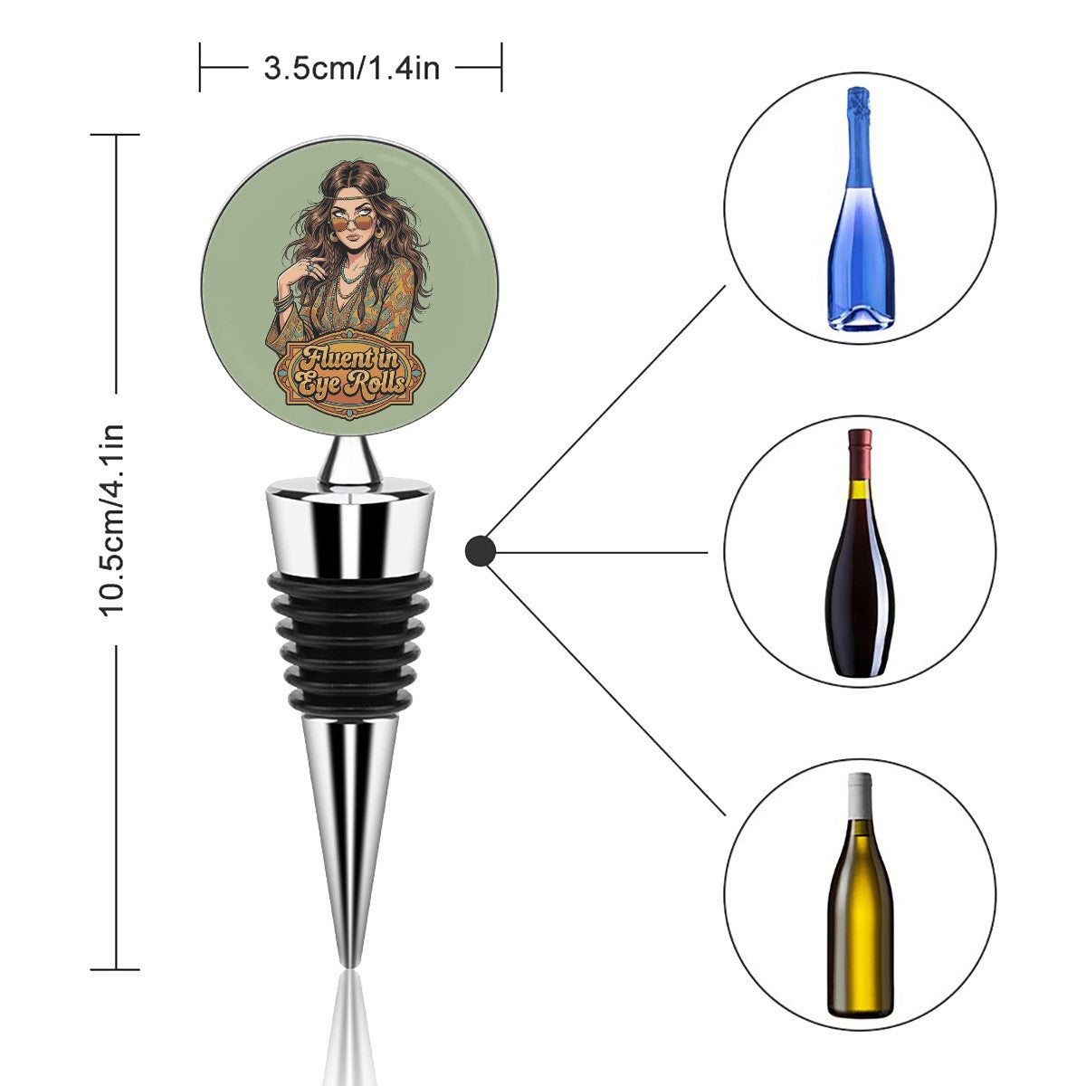 70s Retro Wine Bottle Stopper