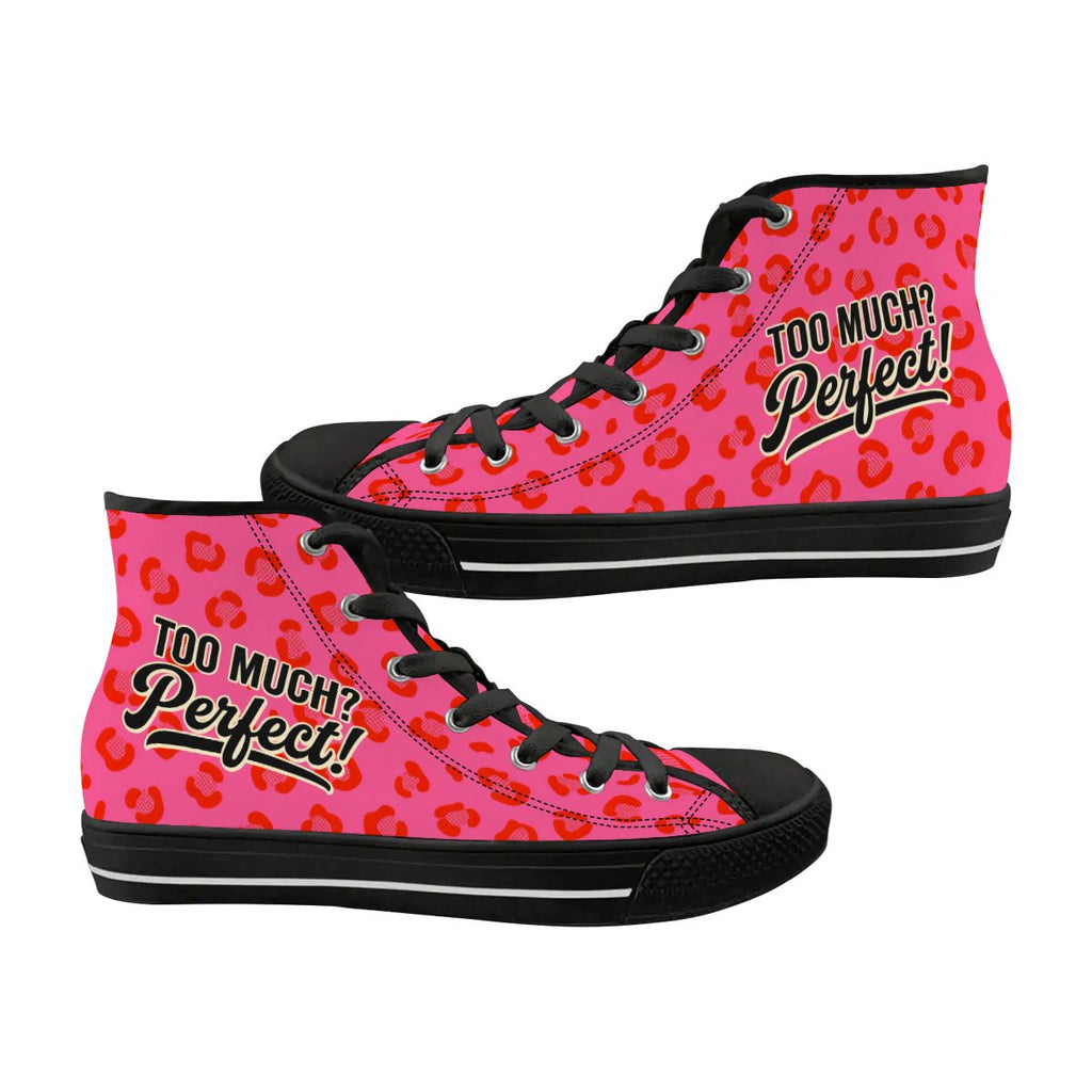 50s Retro High Top Canvas Shoes