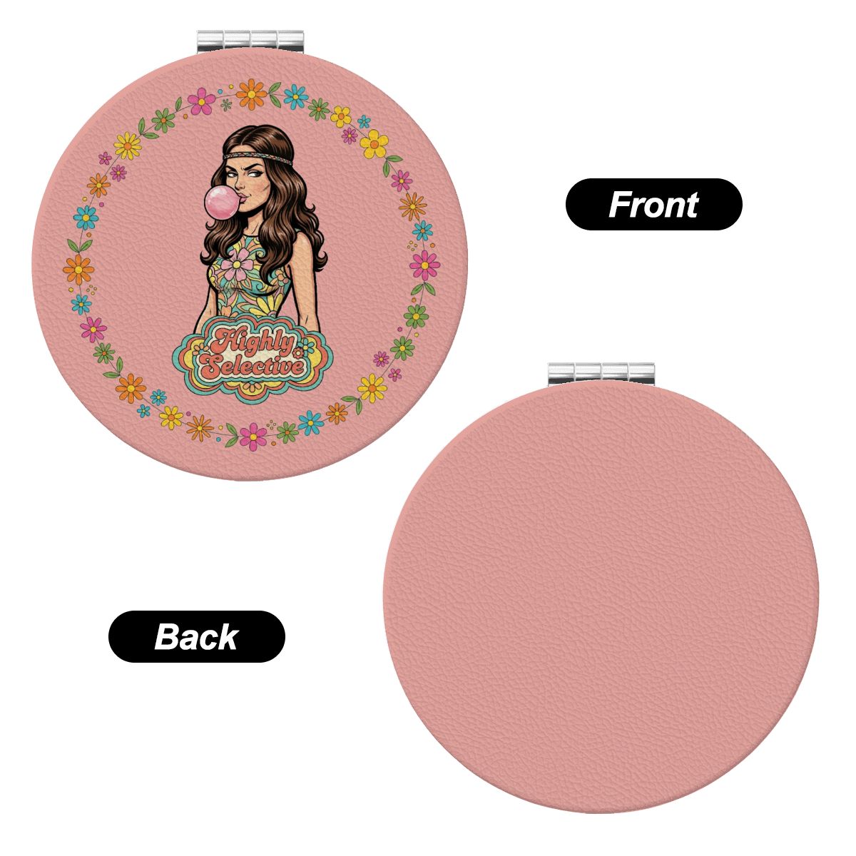 70s Retro Compact Pocket Mirror