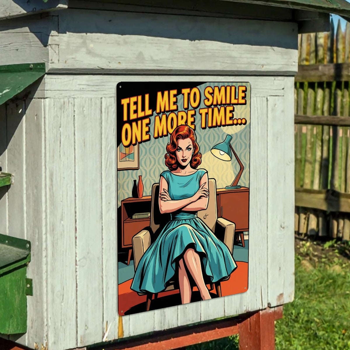 50s Retro Metal Tin Sign 16"x12" (Vertical)