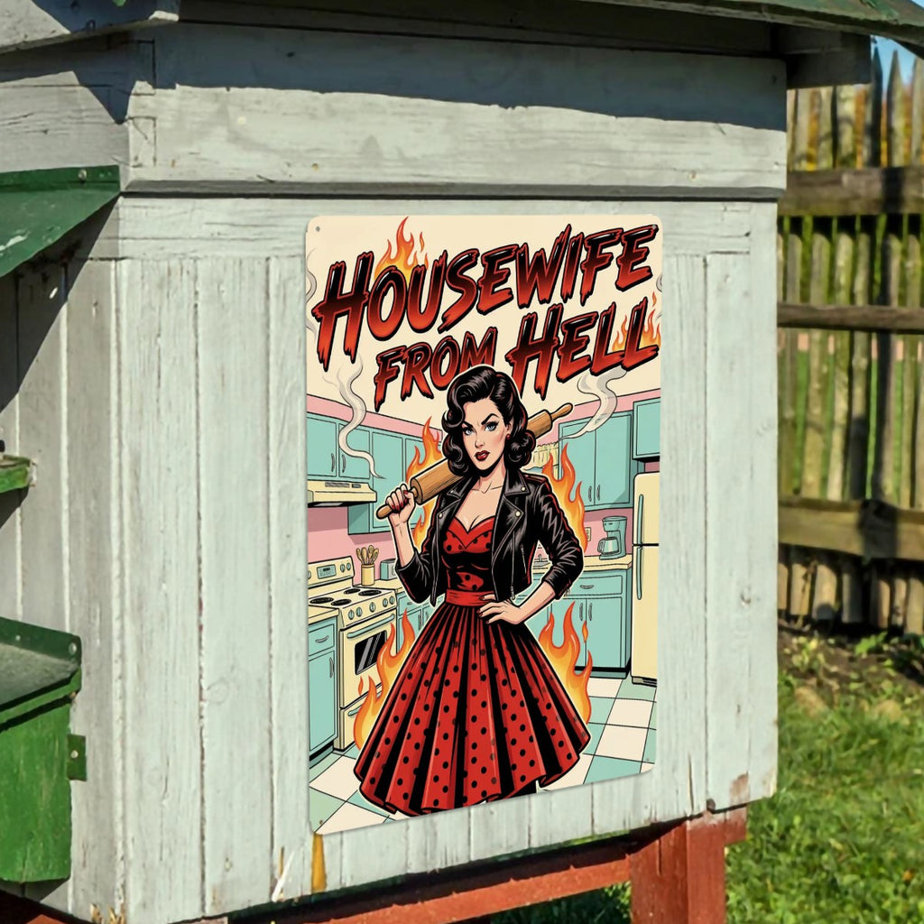 50s Retro Metal Tin Sign 16"x12" (Vertical)