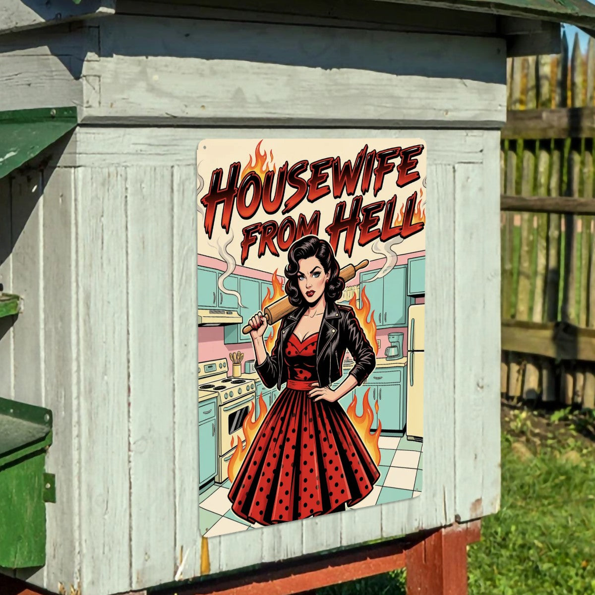 50s Retro Metal Tin Sign 16"x12" (Vertical)