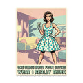 50s Retro Metal Tin Sign 16"x12" (Vertical)