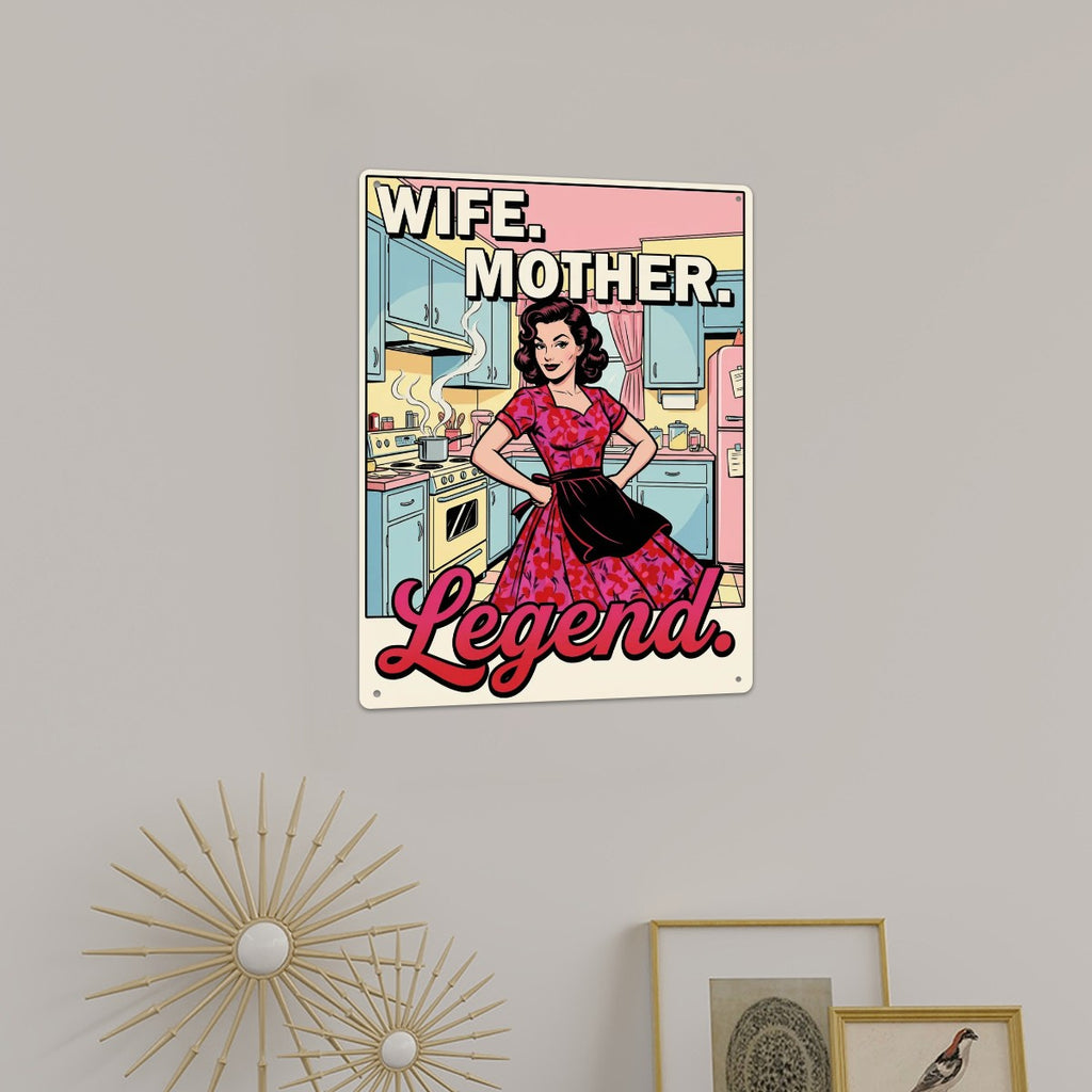 50s Retro Metal Tin Sign 16"x12" (Vertical)