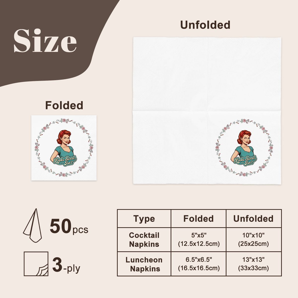 50s Retro Paper Napkins