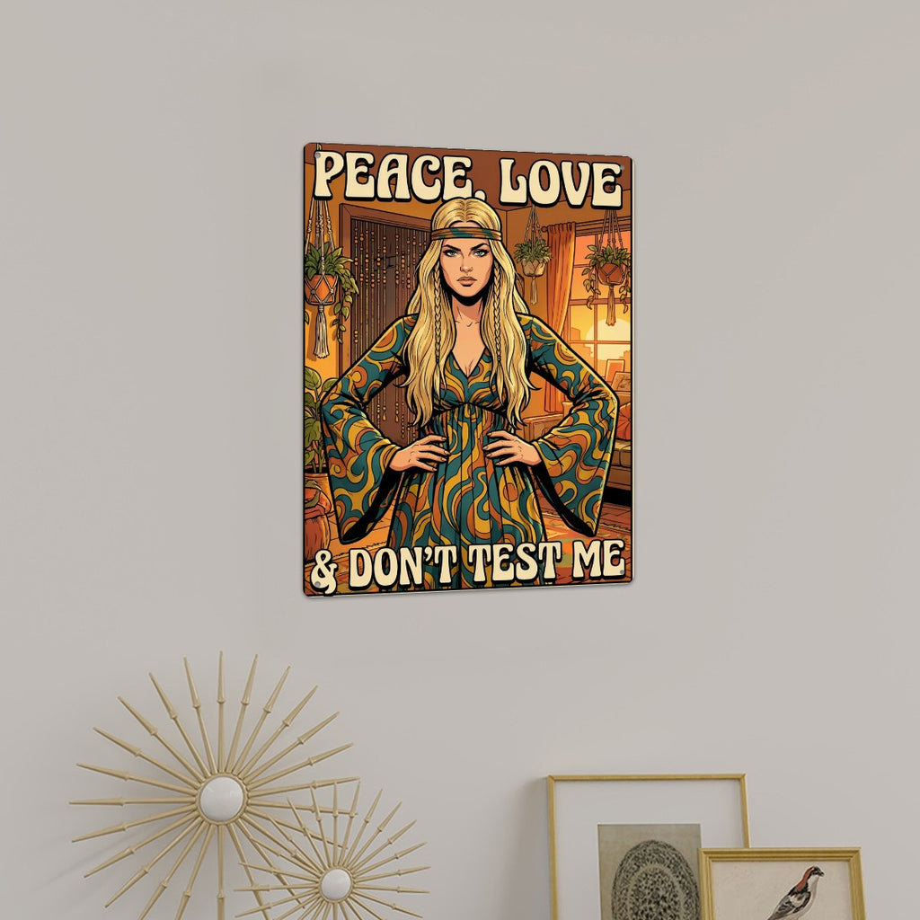 70s Retro Metal Tin Sign 16"x12" (Vertical)