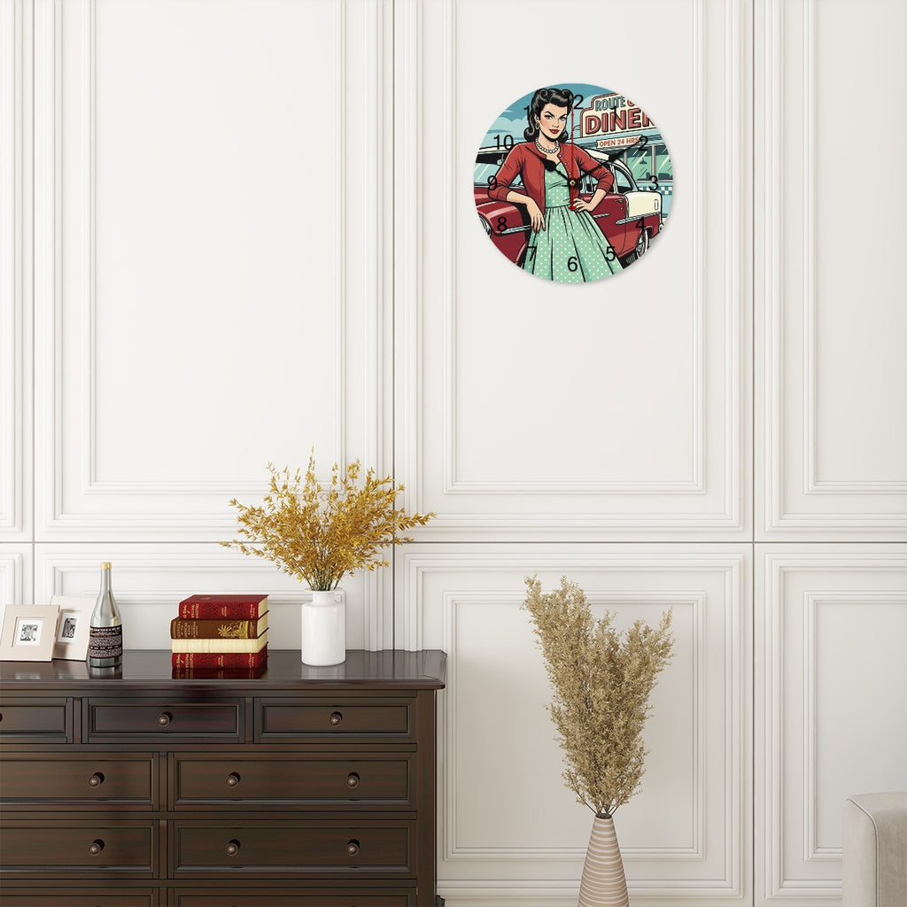 50s Retro Wall Clock