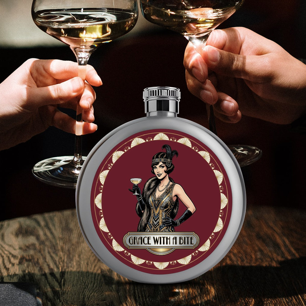 1920s Art Deco Round Flask