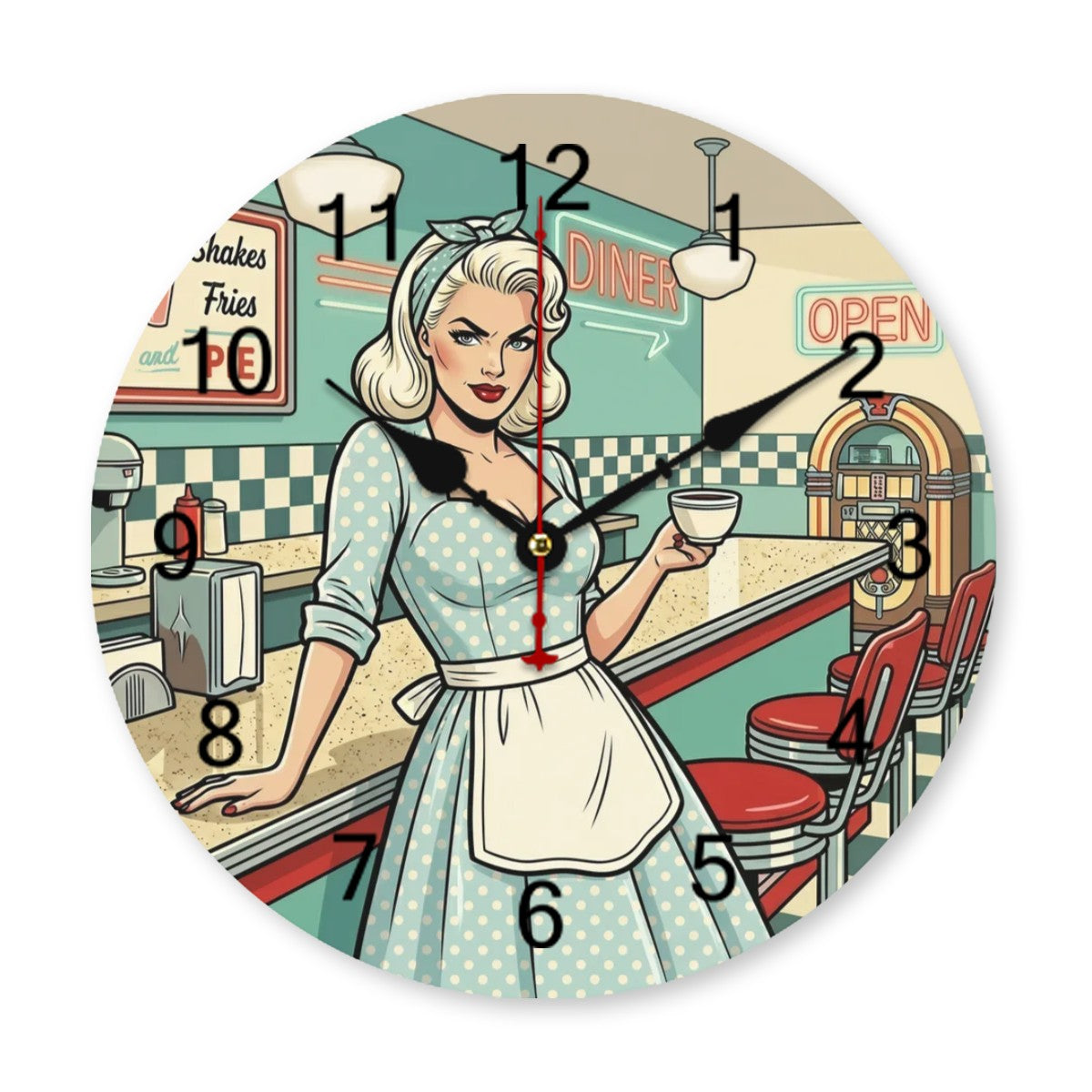 50s Retro Wall Clock
