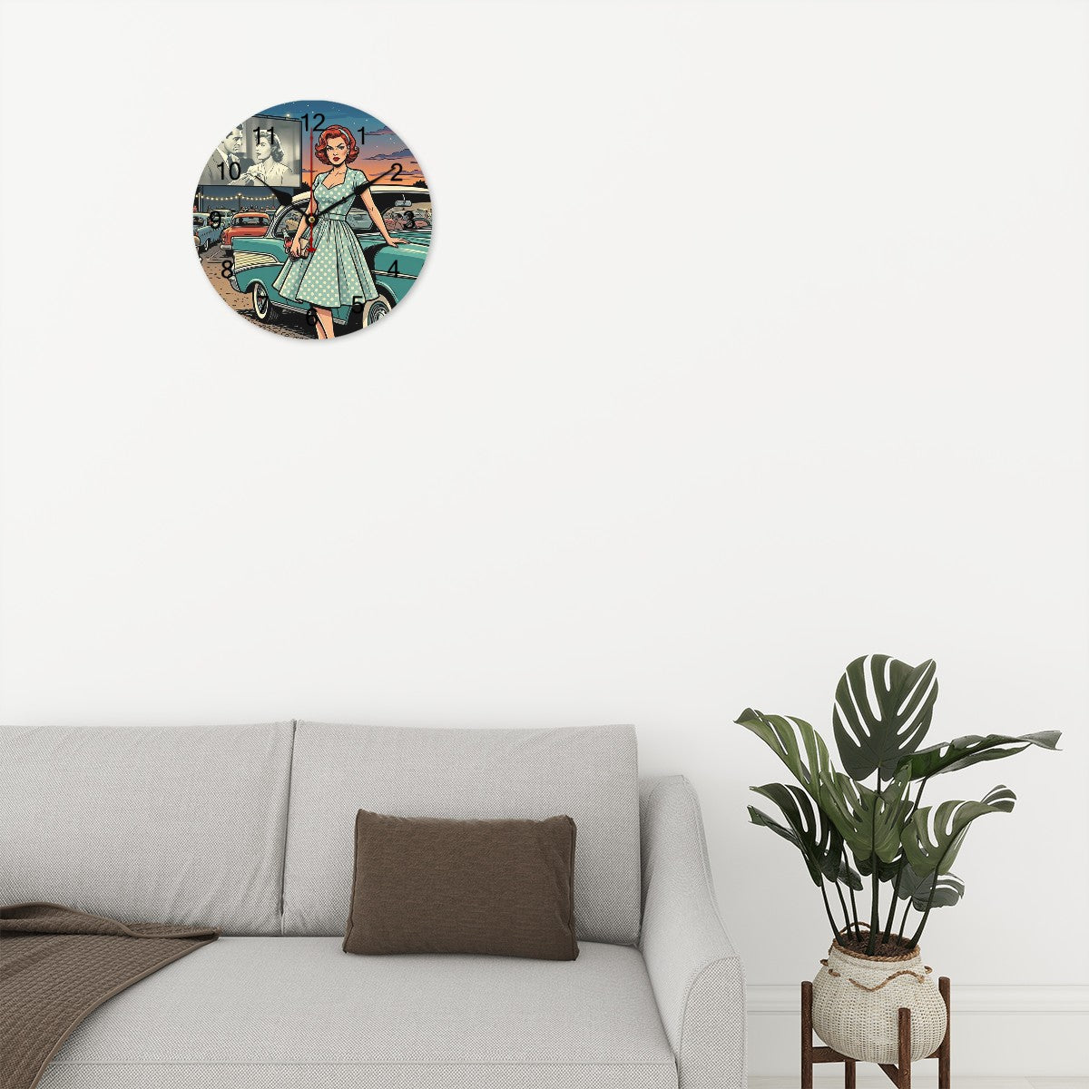 50s Retro Wall Clock
