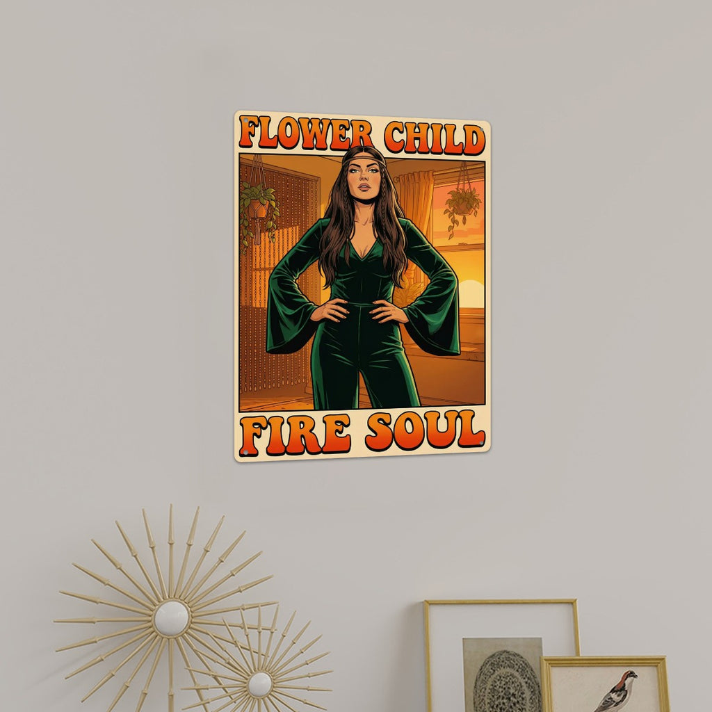 70s Retro Metal Tin Sign  16"x12" (Vertical)