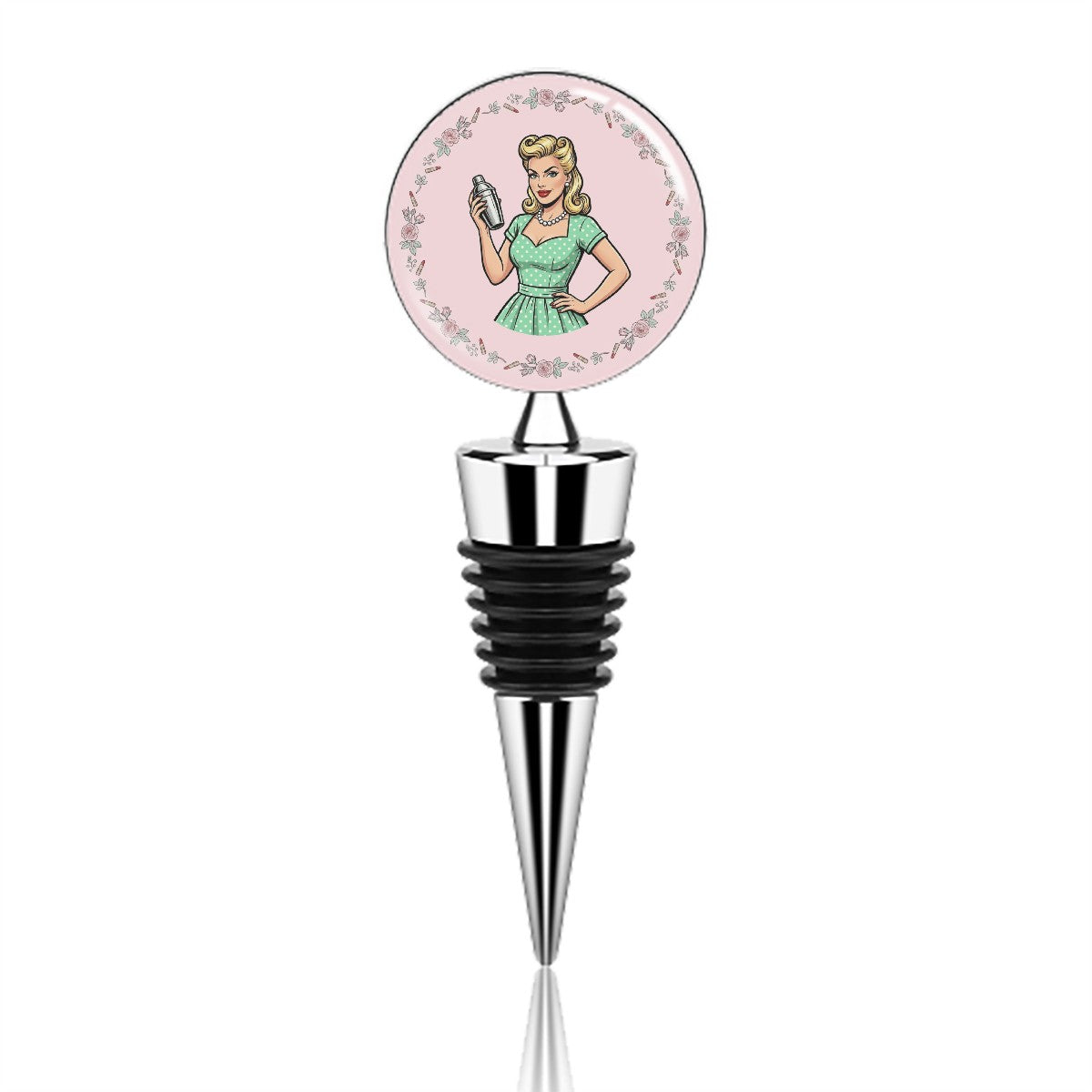50s Retro Wine Bottle Stopper – Reusable Wine Saver