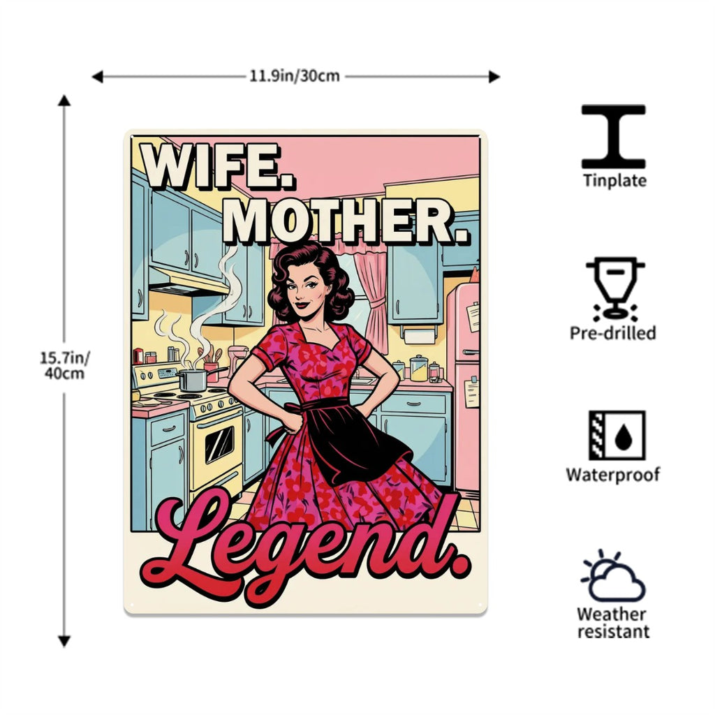 50s Retro Metal Tin Sign 16"x12" (Vertical)