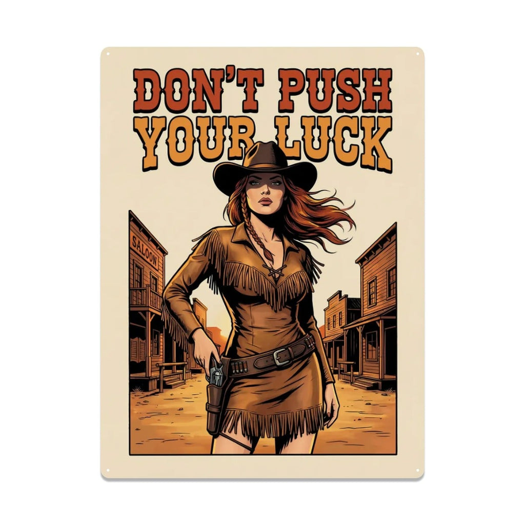 Western Metal Tin Sign 16"x12" (Vertical)