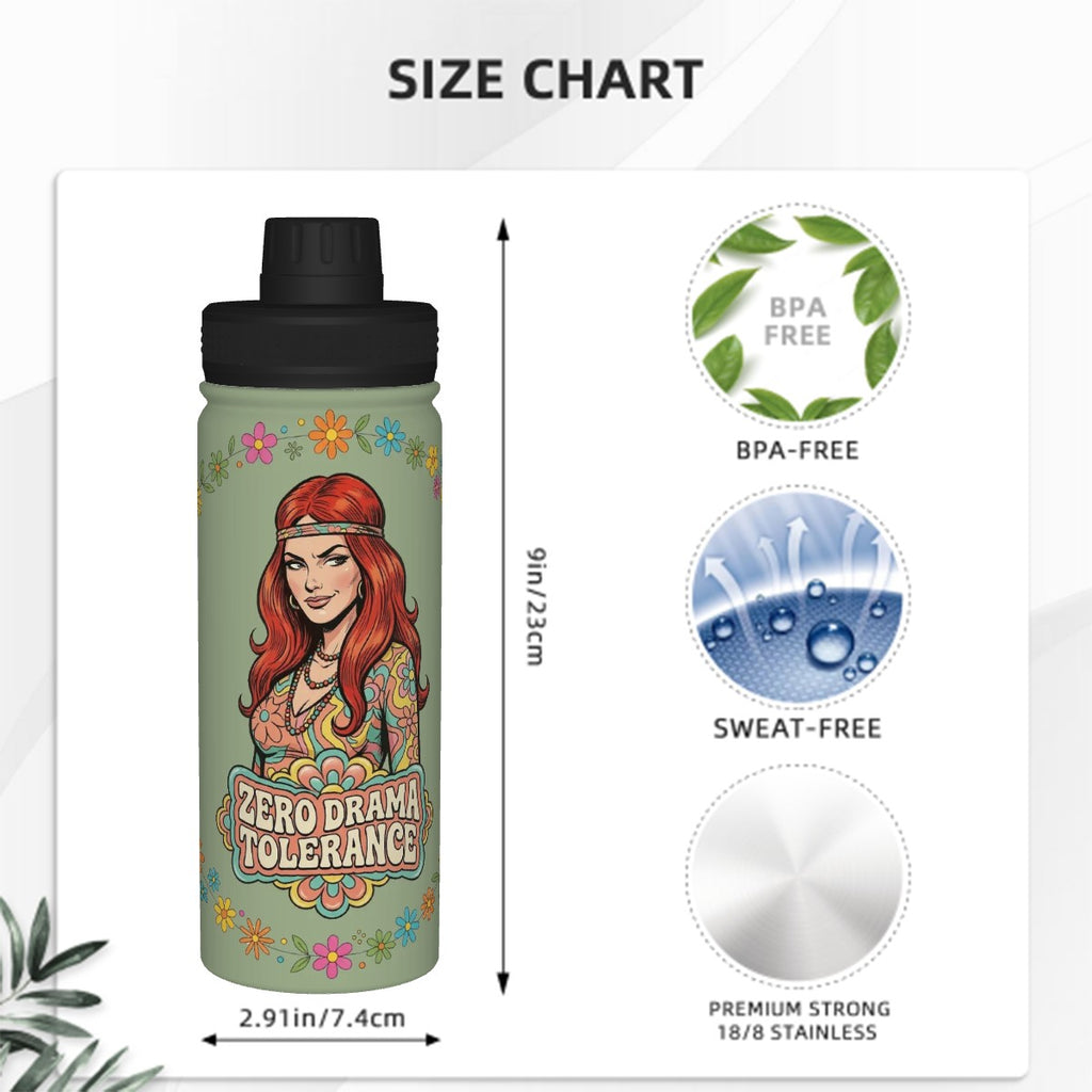 70s Retro Insulated Water Bottle (18oz)