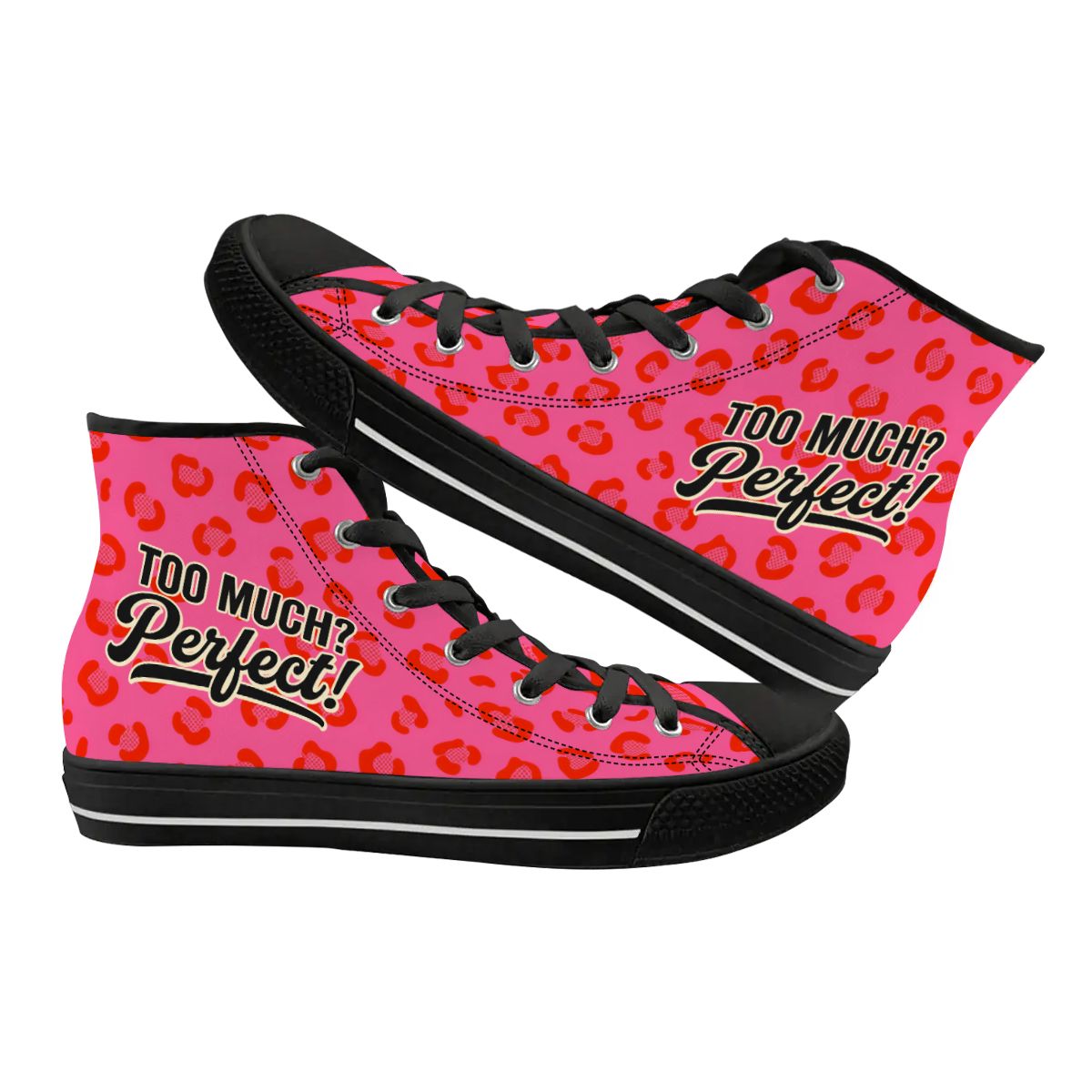 50s Retro High Top Canvas Shoes